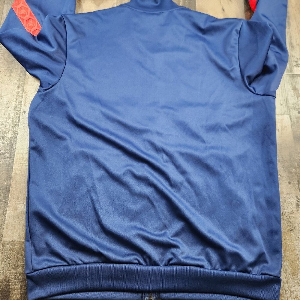 Men's Adidas Club Jacket Size XL Blue Polyester Track Soccer Jacket - Picture 3 of 11